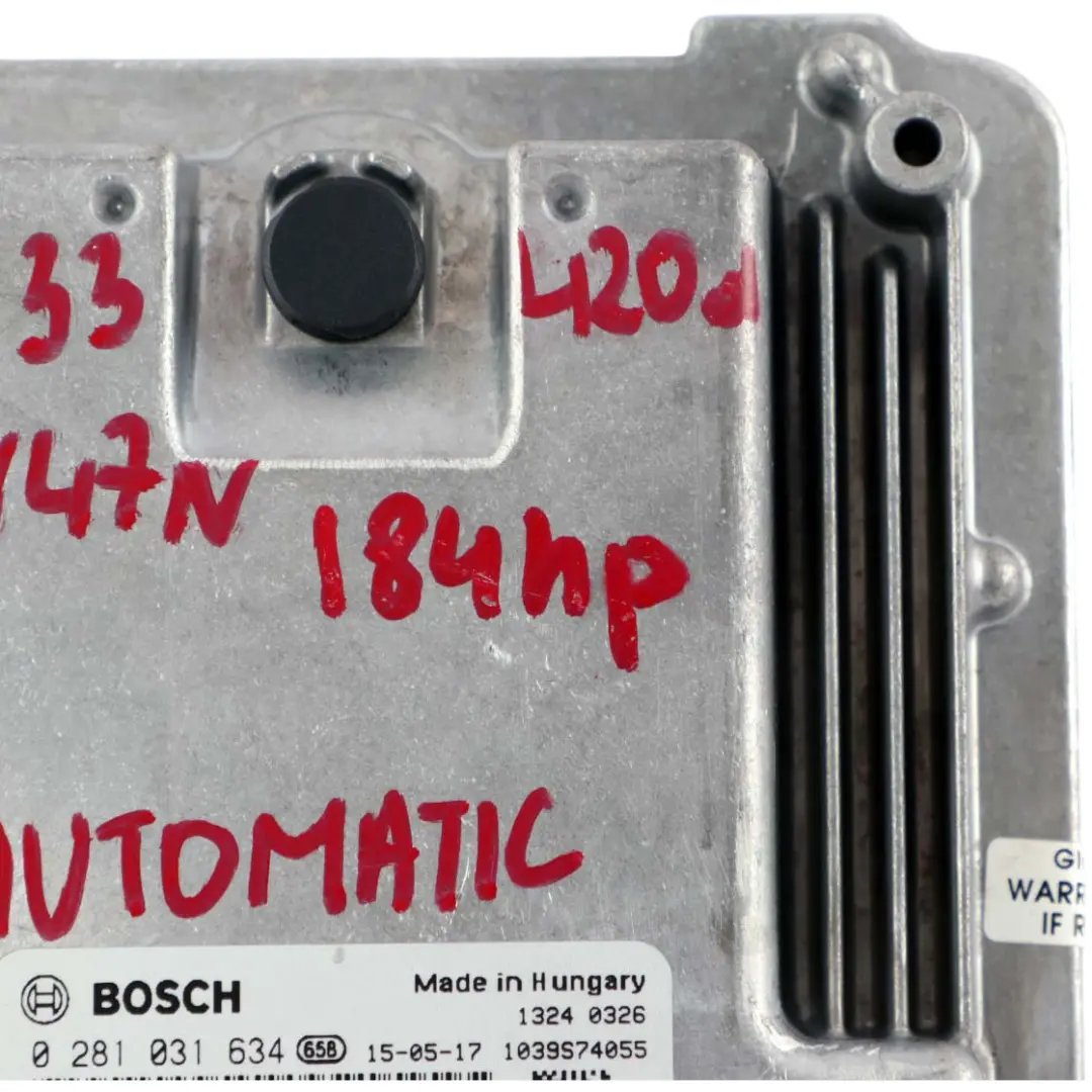 BMW 3 F30 F31 320d Diesel N47N 184KM Komputer Silnika ECU Zestaw - SKU 8584276-2 - Numer Części 8584276
