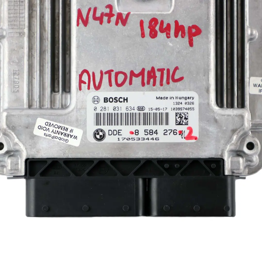 BMW 3 Series F30 F31 320d Diesel N47N 184HP ECU Kit DDE + Key + FEM - SKU 8584276-2 - Part number 8584276