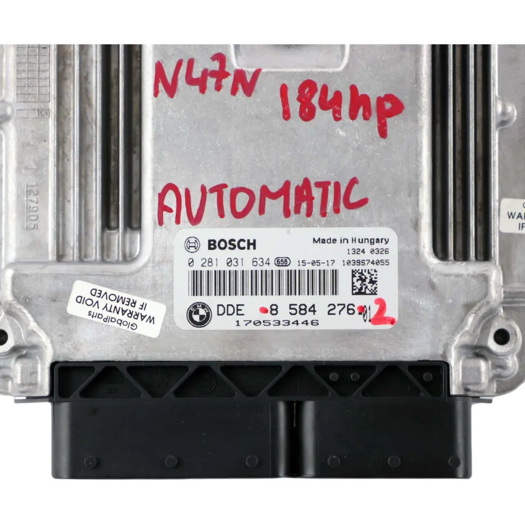 BMW 3 F30 F31 320d Diesel N47N 184KM Komputer Silnika ECU Zestaw - SKU 8584276-2 - Numer Części 8584276