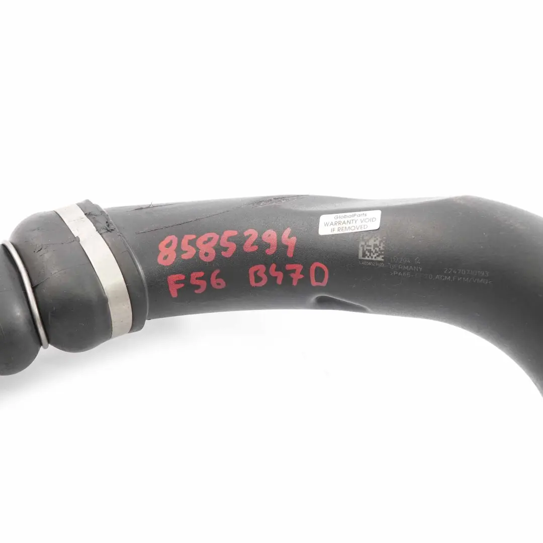 Tuyau d'Admission Mini F55 F56 SD B47D Tuyau d'Air de Suralimentation pour à propos du numéro de pièce 8585294 Tuyau d'Admission Mini F55 F56 SD B47D Tuyau d'Air de Suralimentation - SKU 8585294 - Numéro de pièce 8585294