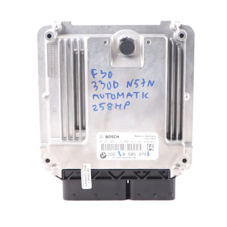 ECU BMW F30 330D N57N 258HP Diesel Motore Unità Di Controllo Automatico per con numero di parte 8585379 ECU BMW F30 330D N57N 258HP Diesel Motore Unità Di Controllo Automatico - SKU 8585379 - Numero di parte 8585379