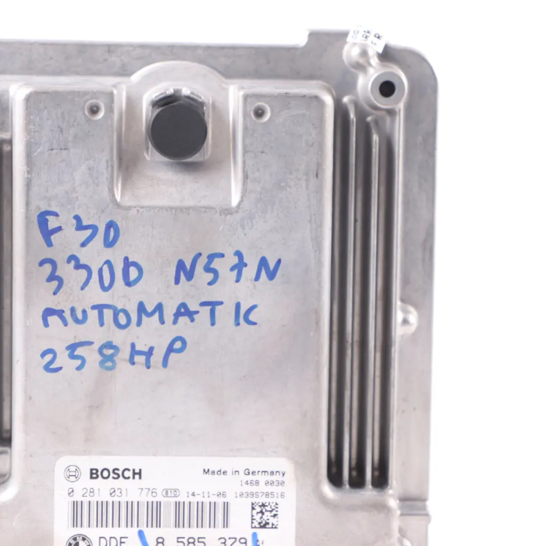  ECU BMW F30 330d N57N 258HP Diesel Engine Control Unit Automatic - SKU 8585379 - Part number 8585379