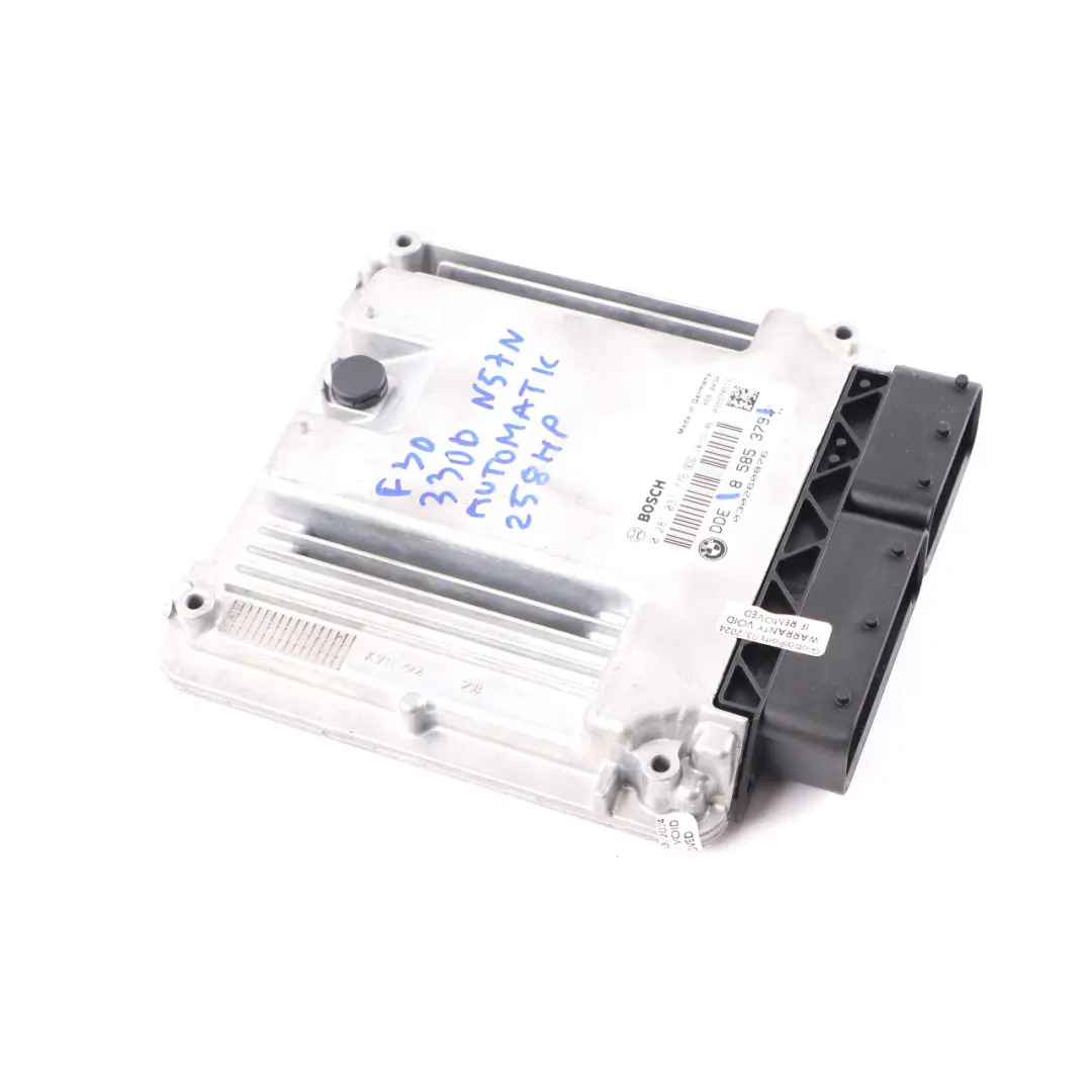 ECU BMW F30 330D N57N 258HP Diesel Motore Unità Di Controllo Automatico per con numero di parte 8585379 ECU BMW F30 330D N57N 258HP Diesel Motore Unità Di Controllo Automatico - SKU 8585379 - Numero di parte 8585379