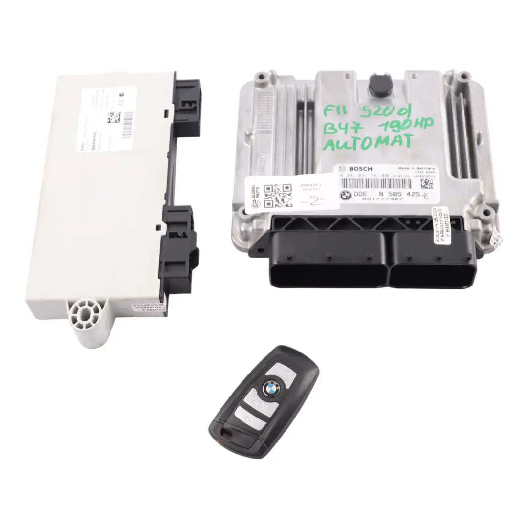 BMW F10 F11 LCI 520d B47 190HP Engine ECU Kit DDE CAS4 Key Automatic - SKU 8585425-1 - Part number 8585425