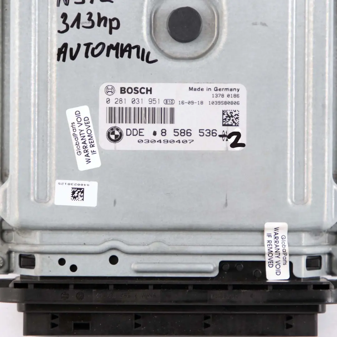 335dX 435dX N57Z 313HP Control Unit ECU Kit DDE FEM Key to BMW F30 F32 LCI with Part number 8586536 BMW F30 F32 LCI 335dX 435dX N57Z 313HP Control Unit ECU Kit DDE FEM Key - SKU 8586536-2 - Part number 8586536