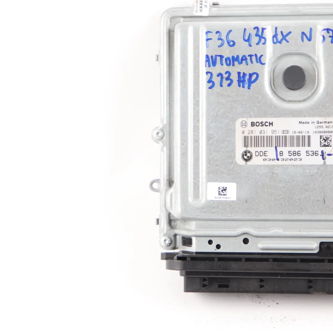 335dX 435dX N57Z 313HP Control ECU DDE Automatic to BMW F30 F32 LCI F36 with Part number 8586536 BMW F30 F32 LCI F36 335dX 435dX N57Z 313HP Control ECU DDE Automatic - SKU 8586536-3 - Part number 8586536