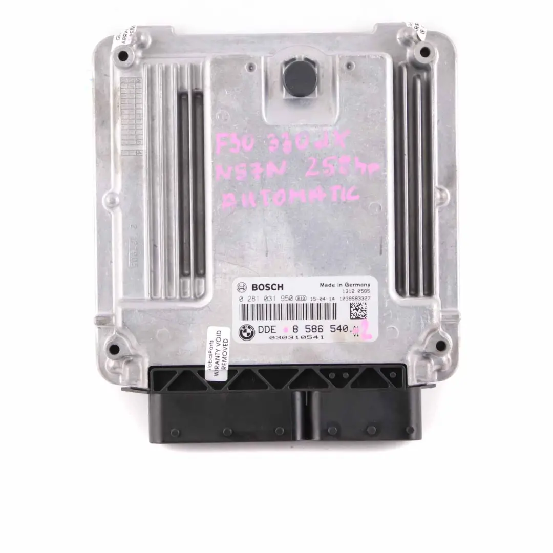 BMW F30 F32 LCI 330dX 430dX N57N 258HP Control Unit ECU Kit DDE FEM Key - SKU 8586540-2 - Part number 8586540