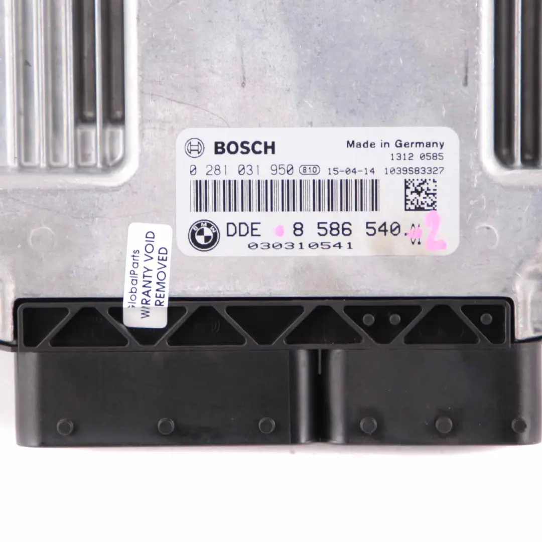 BMW F30 F32 LCI 330dX 430dX N57N 258HP Unidad Control ECU DDE FEM Clave - SKU 8586540-2 - Número de pieza 8586540