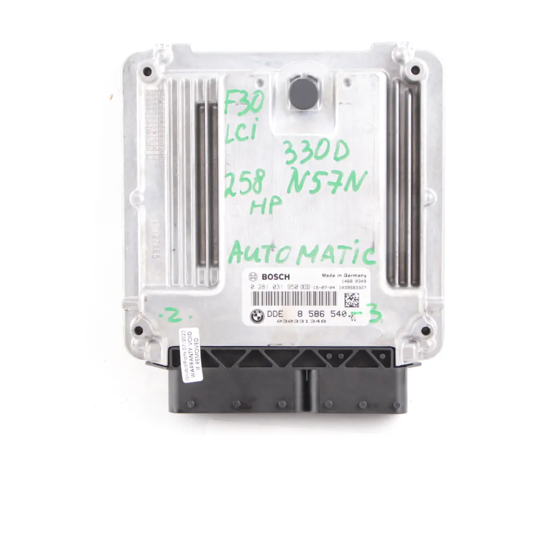 BMW F30 F32 LCI 330d 430d N57N 258HP Steuergerät ECU Kit DDE FEM - SKU 8586540-3 - Teilenummer 8586540