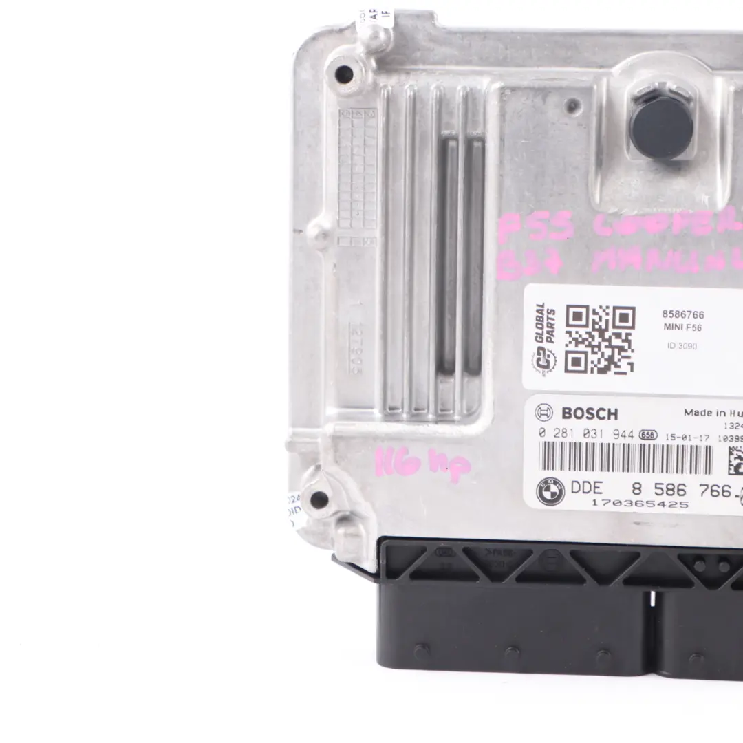 Mini Cooper D F54 F55 F56 B37 Diesel Engine ECU DDE 116HP Manual - SKU 8586766 - Part number 8586766