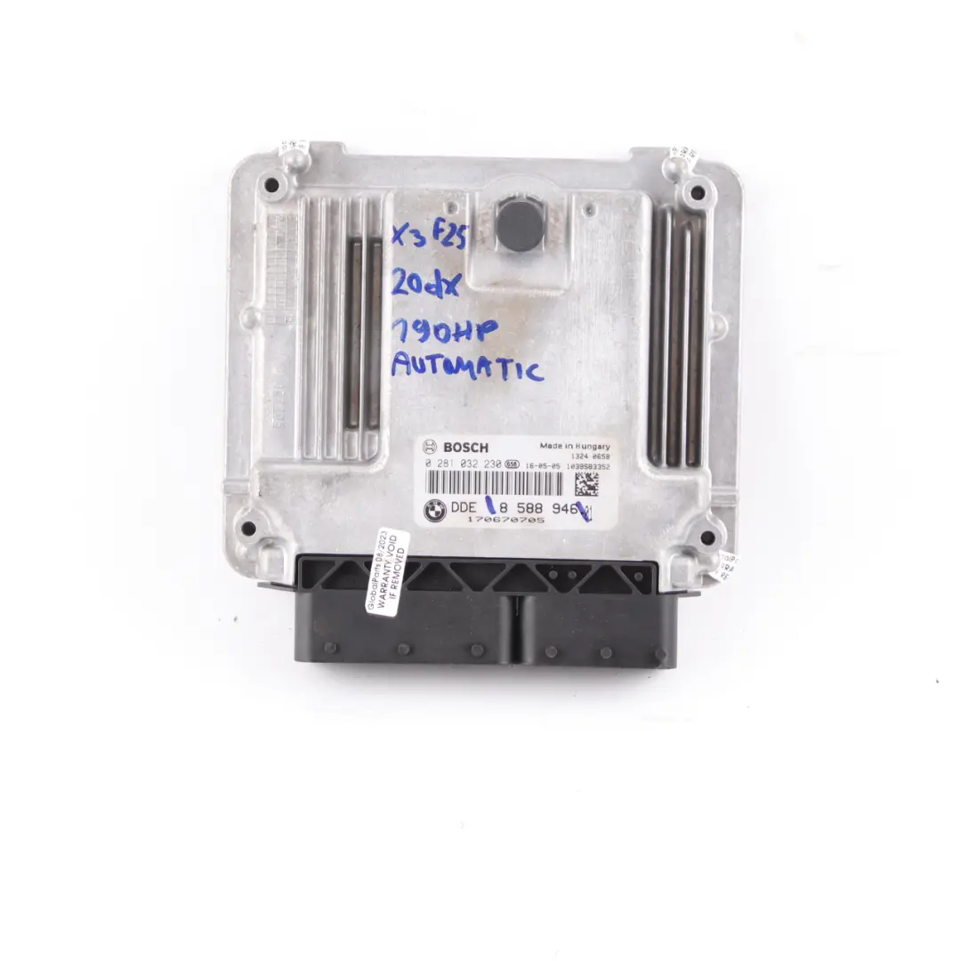 20dX 190HP B47 Module de l'unité de contrôle du moteur DDE 8588946 pour BMW X3 F25 à propos du numéro de pièce 8598806 BMW X3 F25 20dX 190HP B47 Module de l'unité de contrôle du moteur DDE 8588946 - SKU 8588946-1 - Numéro de pièce 8598806