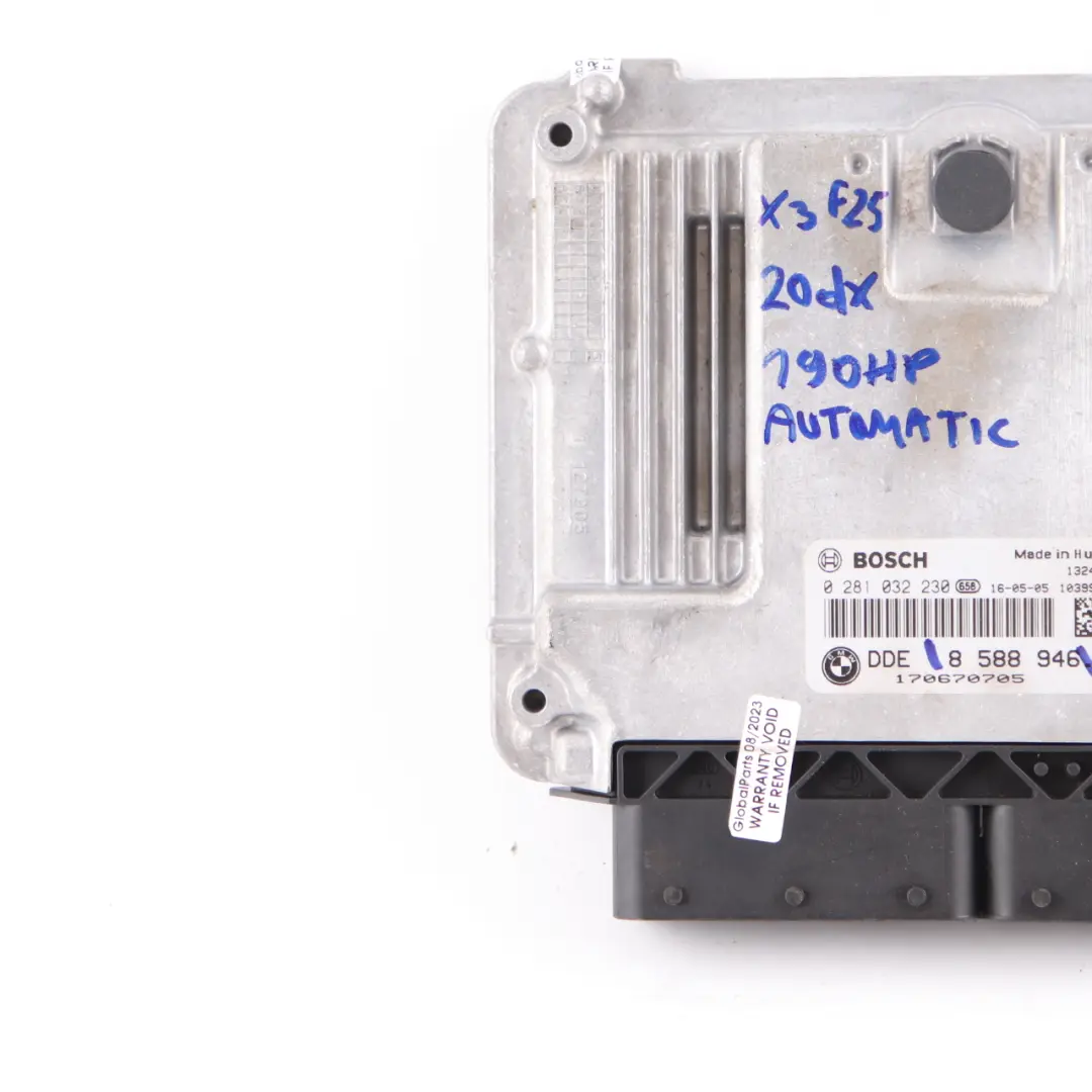 20dX 190HP B47 Module de l'unité de contrôle du moteur DDE 8588946 pour BMW X3 F25 à propos du numéro de pièce 8598806 BMW X3 F25 20dX 190HP B47 Module de l'unité de contrôle du moteur DDE 8588946 - SKU 8588946-1 - Numéro de pièce 8598806