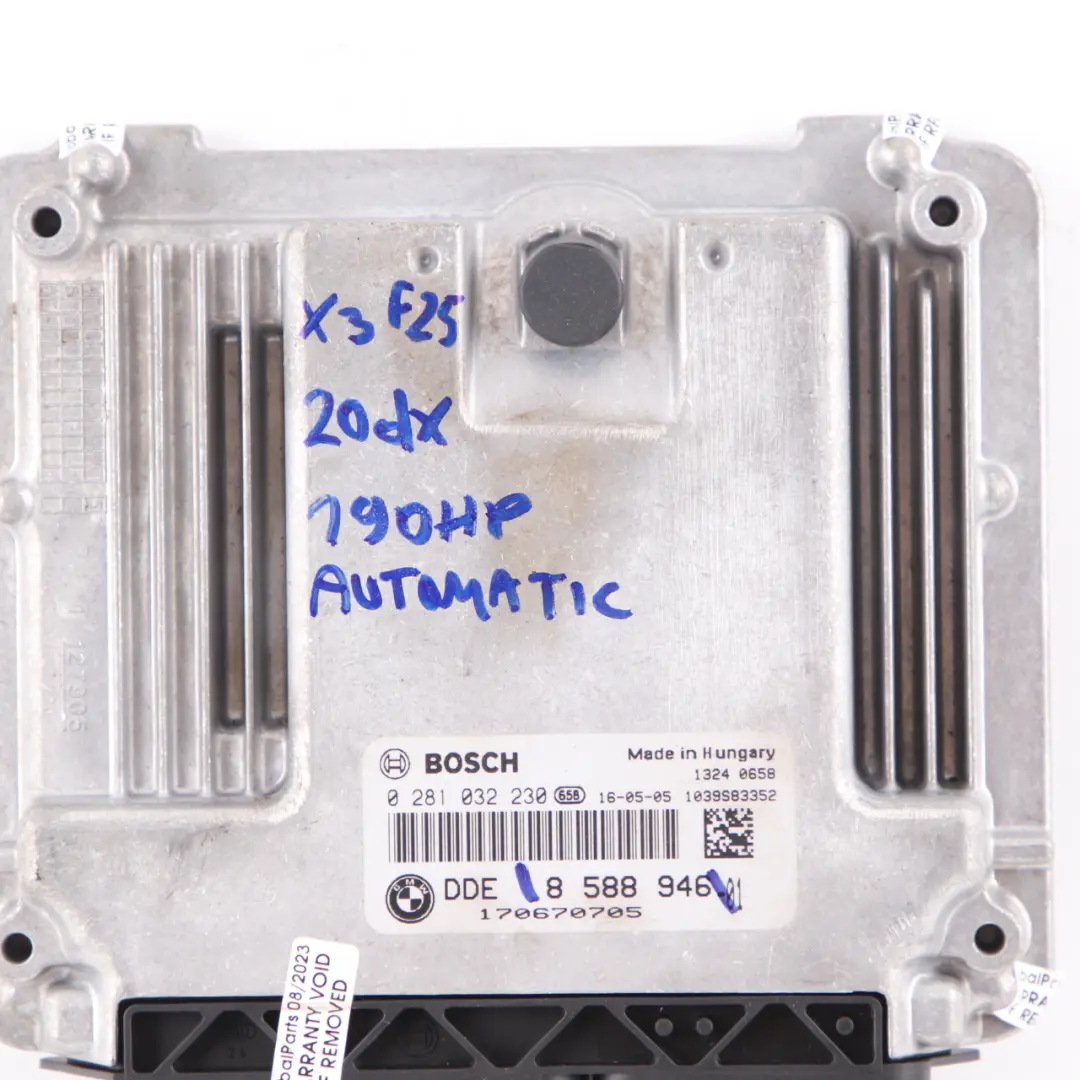 BMW X3 F25 20dX 190HP B47 Engine Control Unit Module ECU DDE 8588946 Automatic - SKU 8588946-1 - Part number 8598806