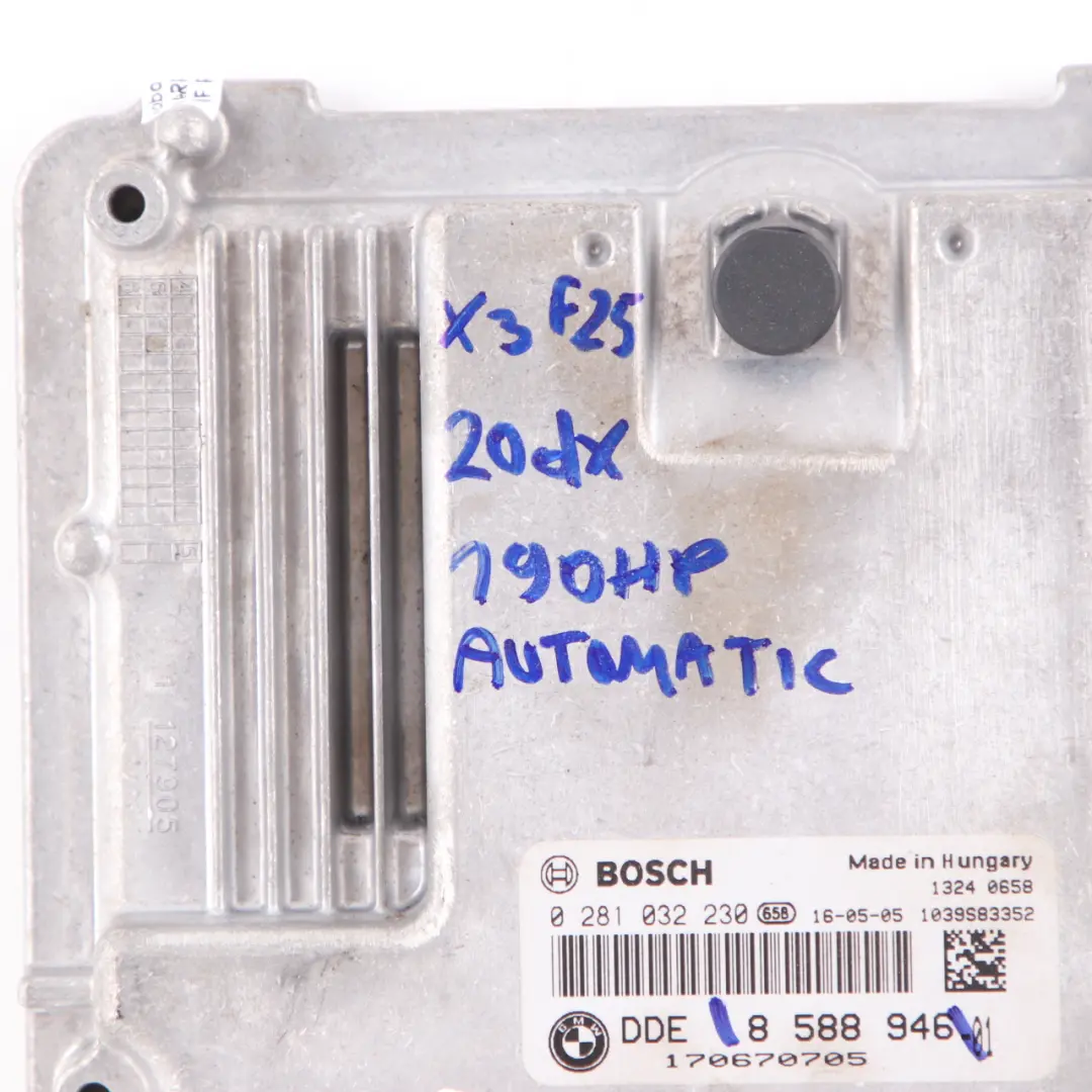 BMW X3 F25 20dX 190HP B47 Sterownik Komputer Silnika ECU DDE 8588946 - SKU 8588946-1 - Numer Części 8598806