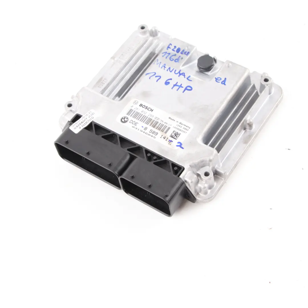 BMW F20 F21 LCI 116d ed B37 116HP Engine ECU Control Unit DDE Manual - SKU 8589141-2 - Part number 8589141