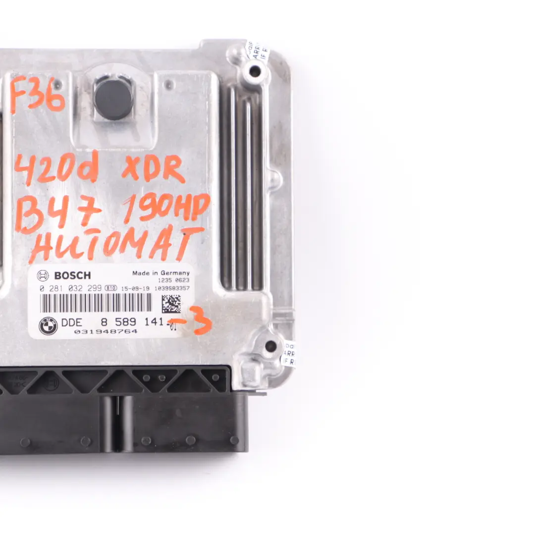 BMW F20 LCI F36 120d 420d B47 190HP Engine ECU Control Unit Automatic - SKU 8589141-3 - Part number 8589141