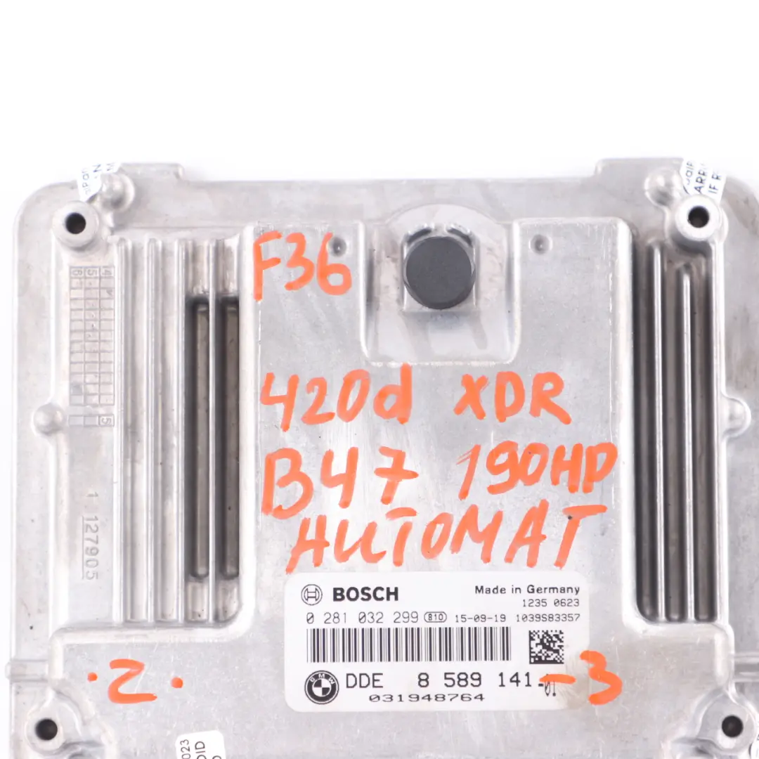 B47 190HP Engine ECU Control Unit Automatic to BMW F20 LCI F36 120d 420d with Part number 8589141 BMW F20 LCI F36 120d 420d B47 190HP Engine ECU Control Unit Automatic - SKU 8589141-3 - Part number 8589141