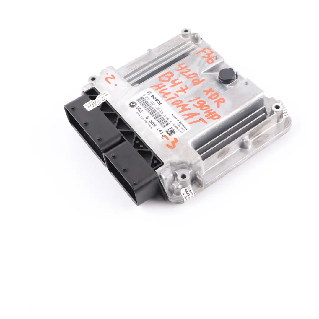 BMW F20 LCI F36 120d 420d B47 190HP Engine ECU Control Unit Automatic - SKU 8589141-3 - Part number 8589141