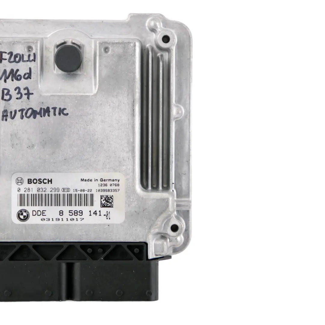 BMW F20 F21 LCI 116d B37 116HP Unidad Control Motor ECU DDE Automático - SKU 8589141 - Número de pieza 8589141