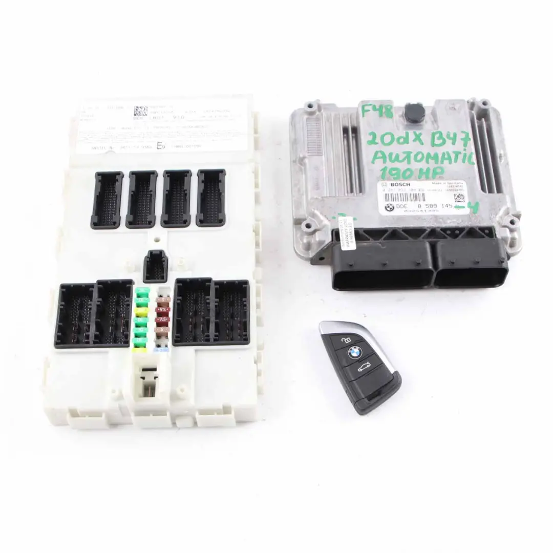 2.0dX B47 190HP Engine Control Unit ECU Kit DDE Key Automatic to BMW X1 F48 with Part number 8589145 BMW X1 F48 2.0dX B47 190HP Engine Control Unit ECU Kit DDE Key Automatic - SKU 8589145-4 - Part number 8589145