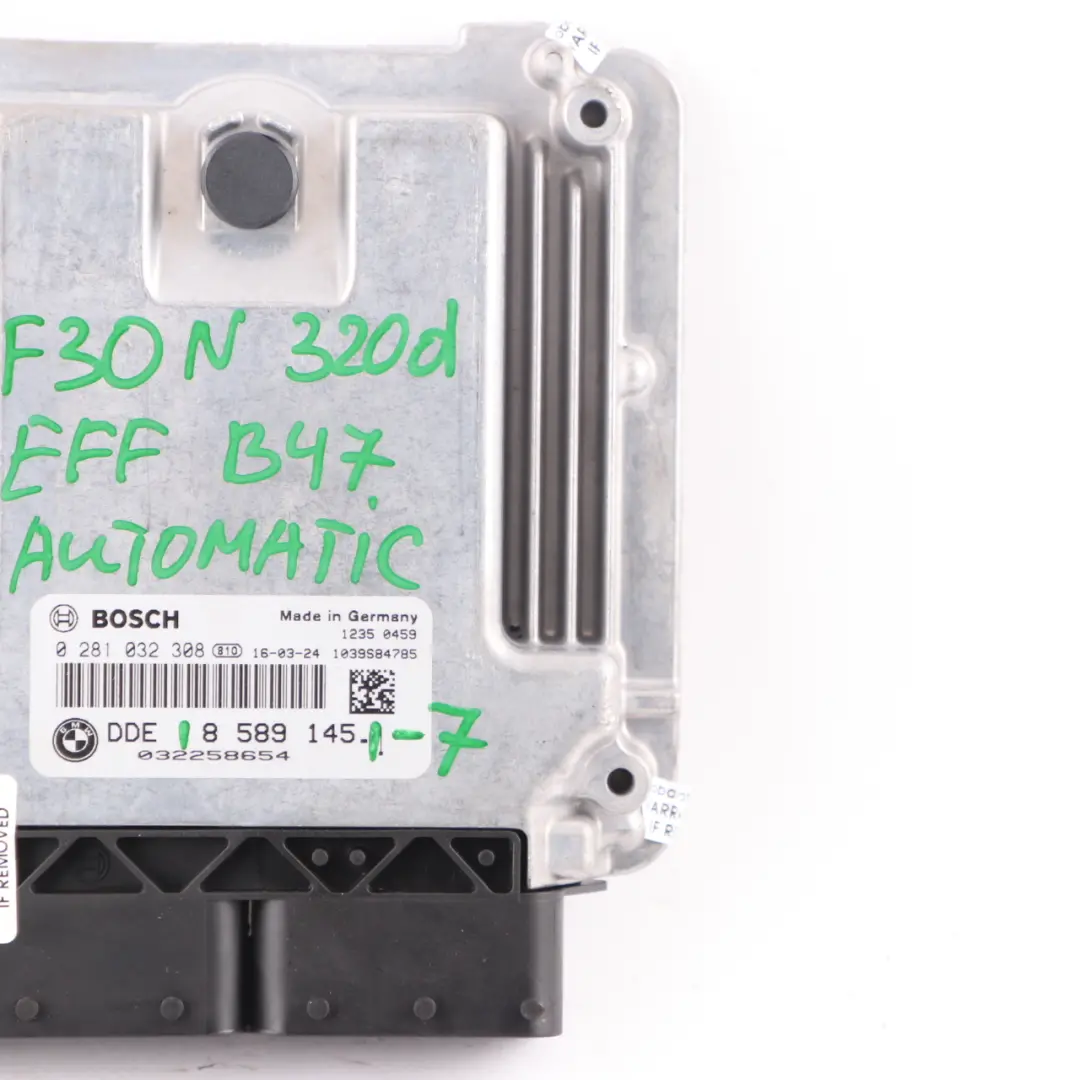 163HP B47 Engine Control Unit ECU DDE Automatic to BMW F30 F31 LCI 320d ed with Part number 8589145 BMW F30 F31 LCI 320d ed 163HP B47 Engine Control Unit ECU DDE Automatic - SKU 8589145-7 - Part number 8589145