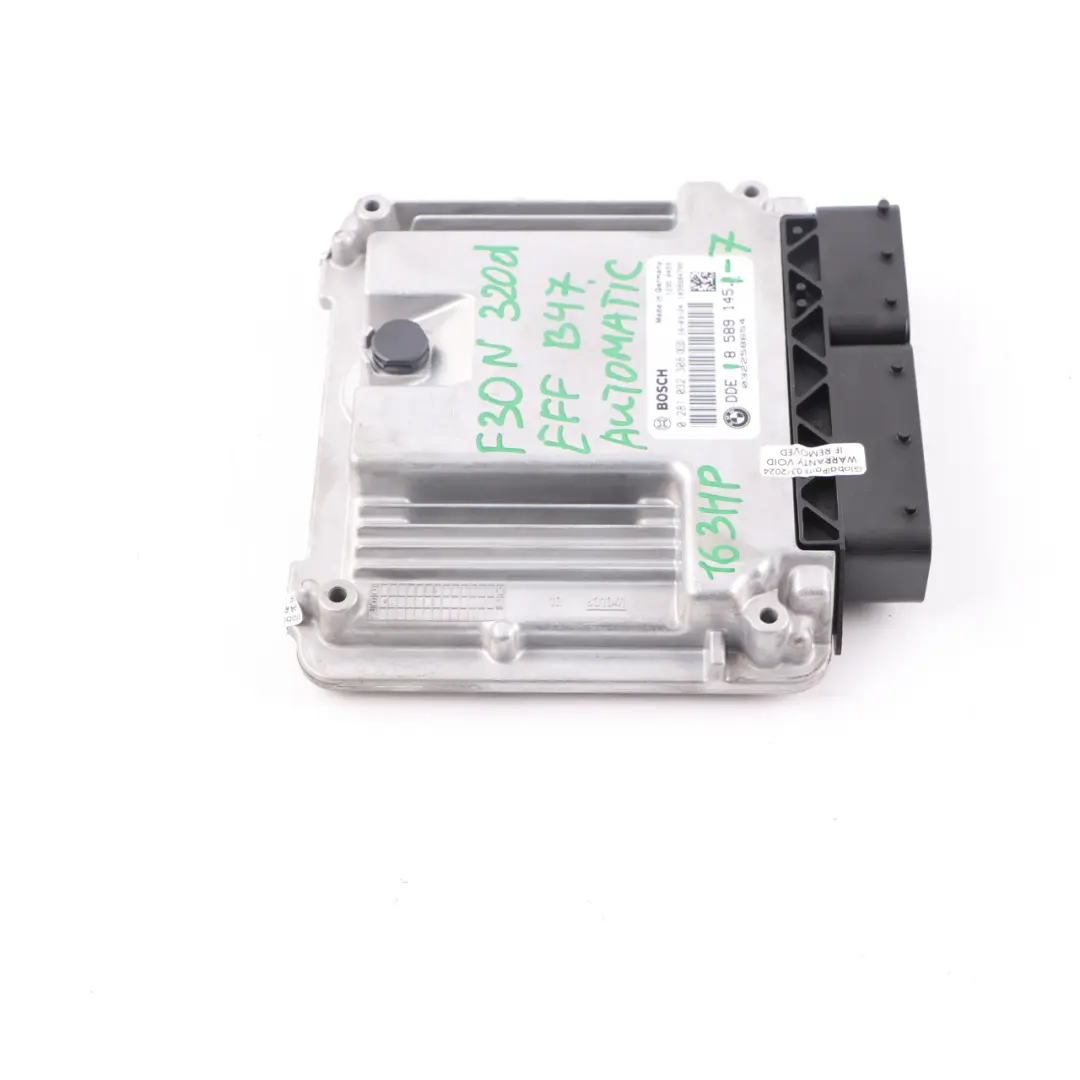 163HP B47 Engine Control Unit ECU DDE Automatic to BMW F30 F31 LCI 320d ed with Part number 8589145 BMW F30 F31 LCI 320d ed 163HP B47 Engine Control Unit ECU DDE Automatic - SKU 8589145-7 - Part number 8589145
