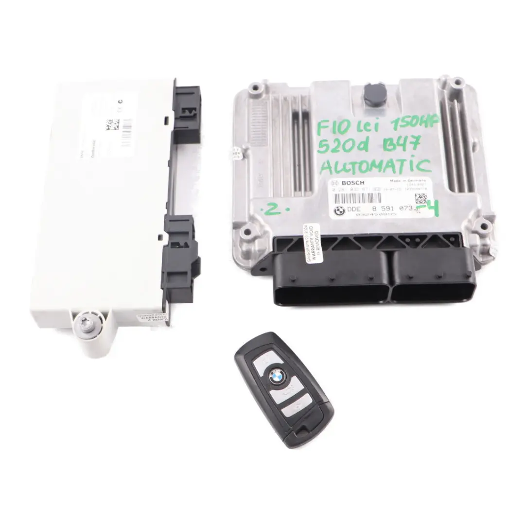BMW F10 F11 LCI 520d B47 190HP Engine ECU Kit DDE CAS4 Key Automatic - SKU 8591073-4 - Part number 8591073