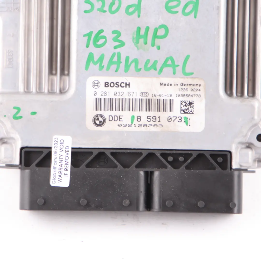 B47 163HP Motore Unità ECU DDE Manuale per BMW F20 F30 LCI 120d 320d ed con numero di parte 8591073 BMW F20 F30 LCI 120d 320d ed B47 163HP Motore Unità ECU DDE Manuale - SKU 8591073 - Numero di parte 8591073