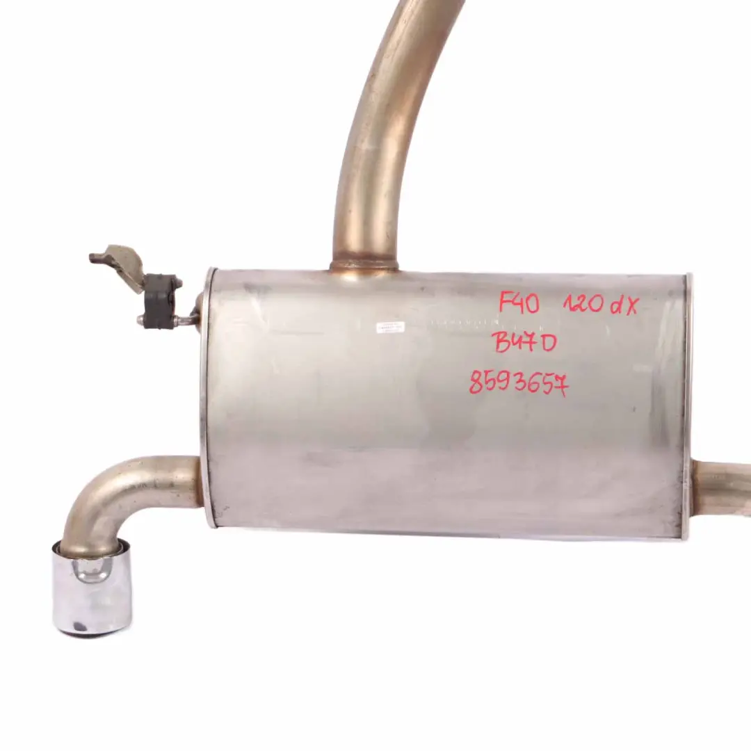 Muffler Silencer BMW F40 120dX Exhaust Box Pipe Hose Euro6 to with Part number 8593657 Muffler Silencer BMW F40 120dX Exhaust Box Pipe Hose Euro6 - SKU 8593657 - Part number 8593657