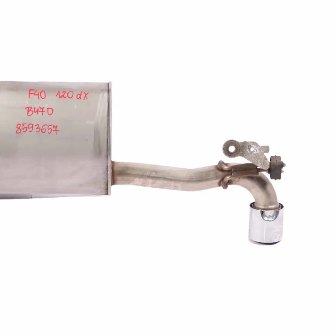 Muffler Silencer BMW F40 120dX Exhaust Box Pipe Hose Euro6 to with Part number 8593657 Muffler Silencer BMW F40 120dX Exhaust Box Pipe Hose Euro6 - SKU 8593657 - Part number 8593657