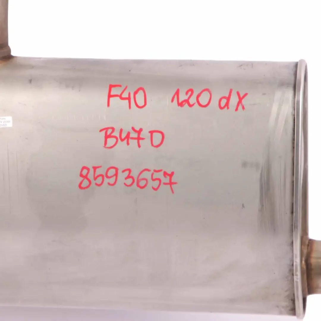 Muffler Silencer BMW F40 120dX Exhaust Box Pipe Hose Euro6 to with Part number 8593657 Muffler Silencer BMW F40 120dX Exhaust Box Pipe Hose Euro6 - SKU 8593657 - Part number 8593657