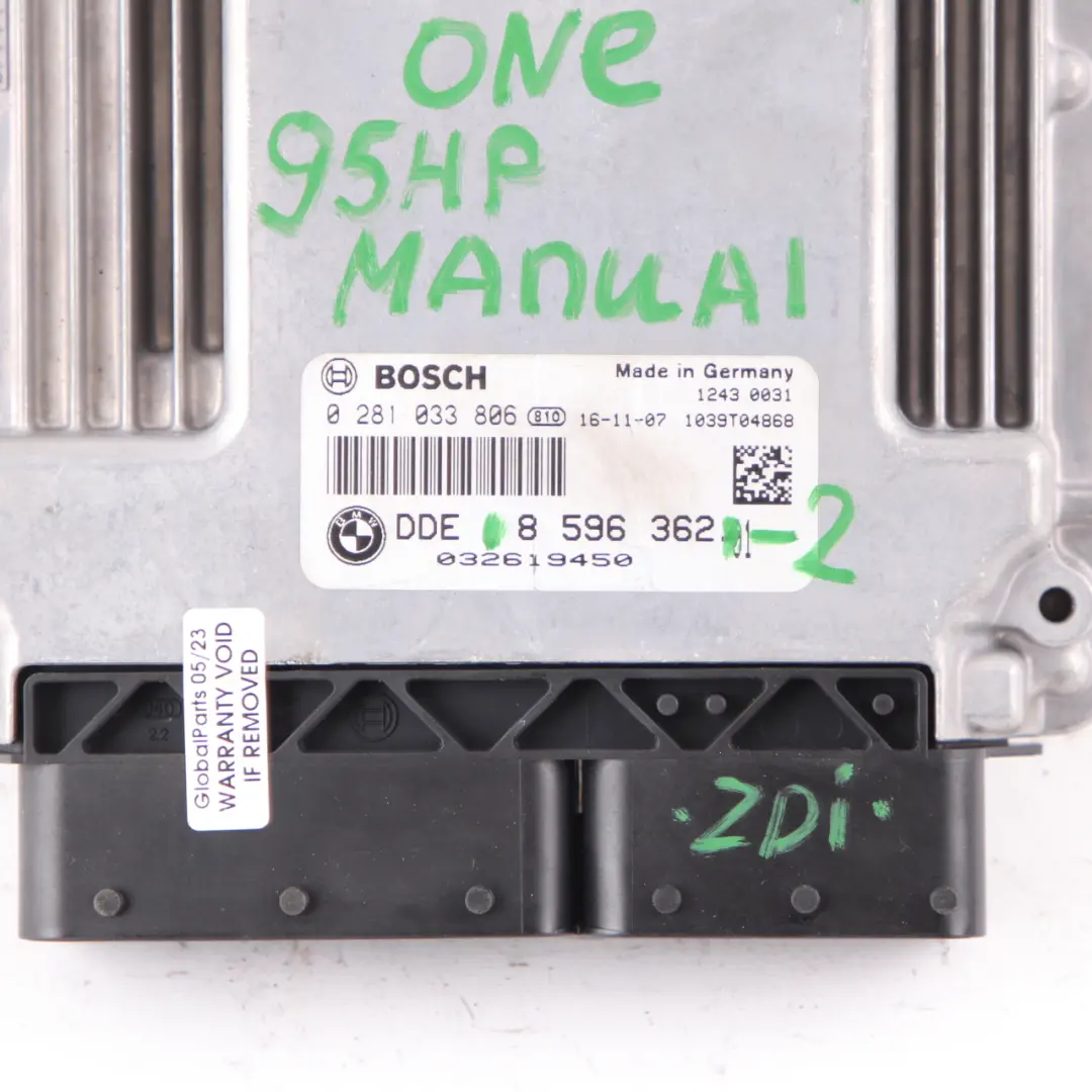 Mini F55 F56 One D B37 95HP Diesel Engine ECU Kit DDE 8596362 BDC Key Manual - SKU 8596362-2 - Part number 8473185