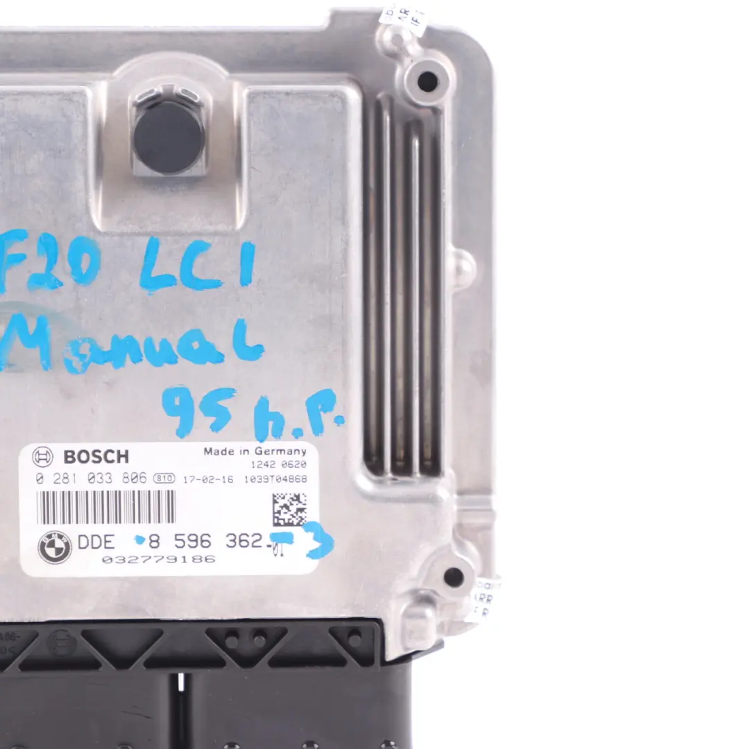 BMW F20 F21 LCI 114d 95HP N47 Diesel Engine ECU Control Unit DDE Manual - SKU 8596362-3 - Part number 8596362