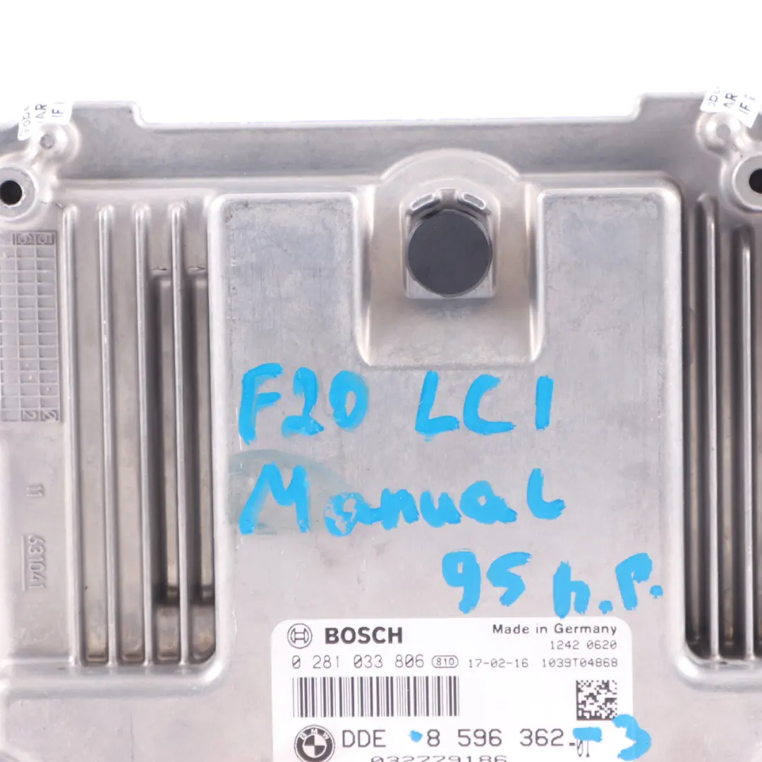 BMW F20 F21 LCI 114d 95HP N47 Diesel Engine ECU Control Unit DDE Manual - SKU 8596362-3 - Part number 8596362