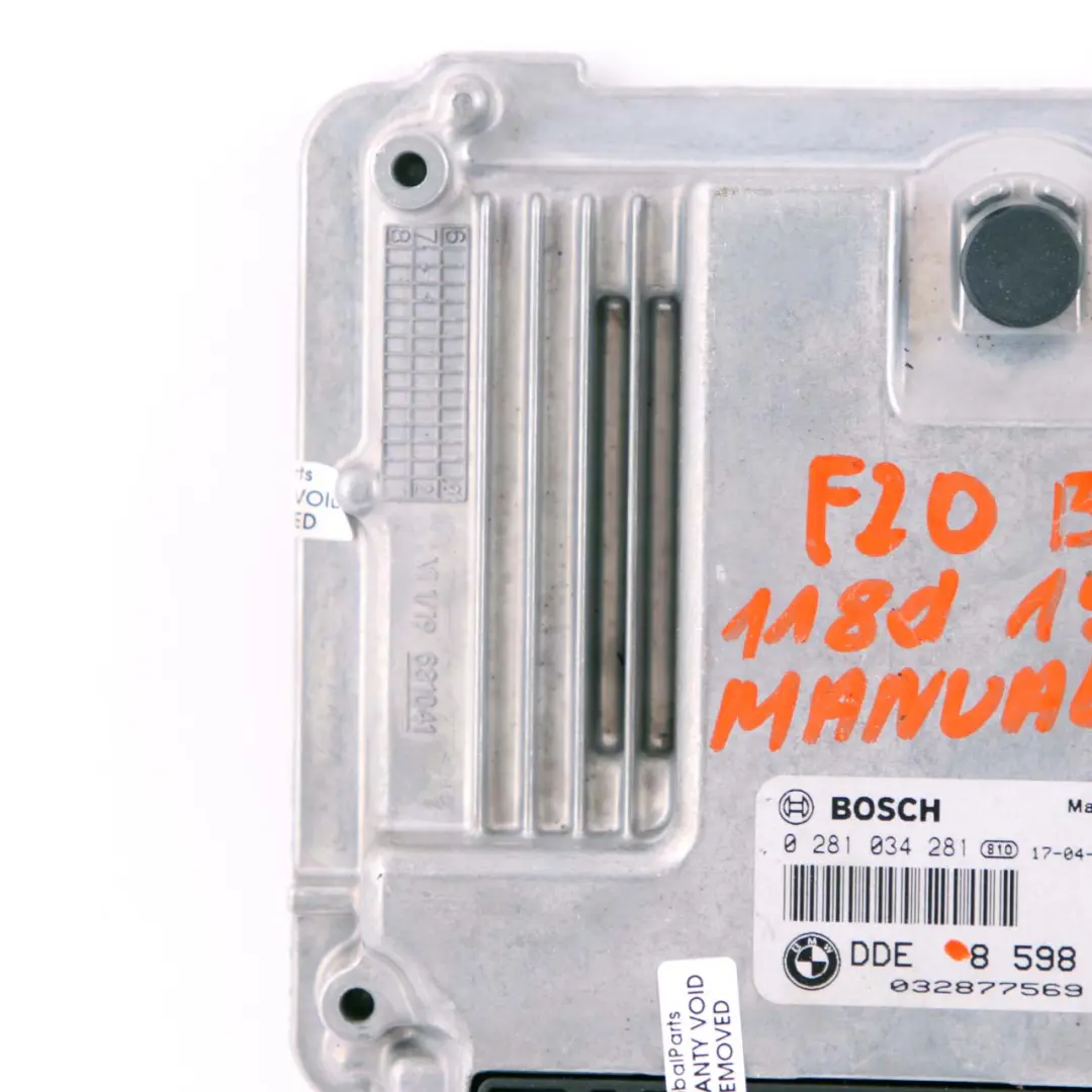 BMW F20 F30 LCI 118d 318d Diesel B47 ECU Engine Control Unit DDE Manual - SKU 8598759-1 - Part number 8598759
