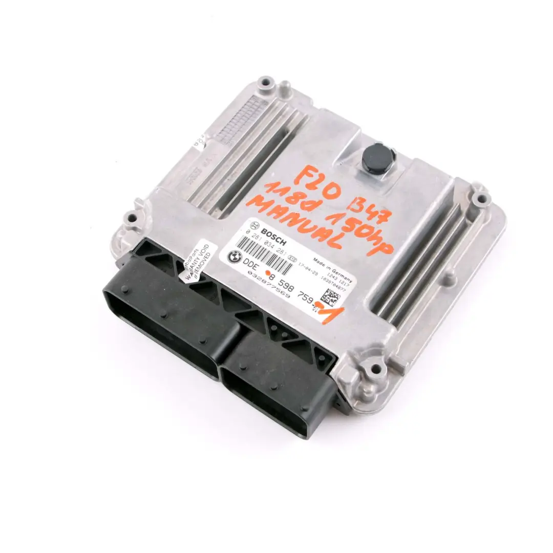 B47 ECU Engine Control Unit DDE Manual to BMW F20 F30 LCI 118d 318d Diesel with Part number 8598759 BMW F20 F30 LCI 118d 318d Diesel B47 ECU Engine Control Unit DDE Manual - SKU 8598759-1 - Part number 8598759