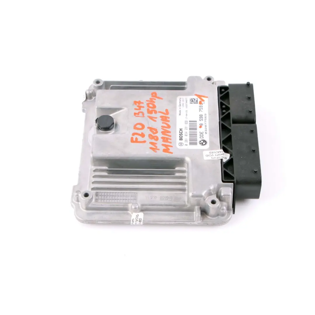 BMW F20 F30 LCI 118d 318d Diesel B47 ECU Engine Control Unit DDE Manual - SKU 8598759-1 - Part number 8598759