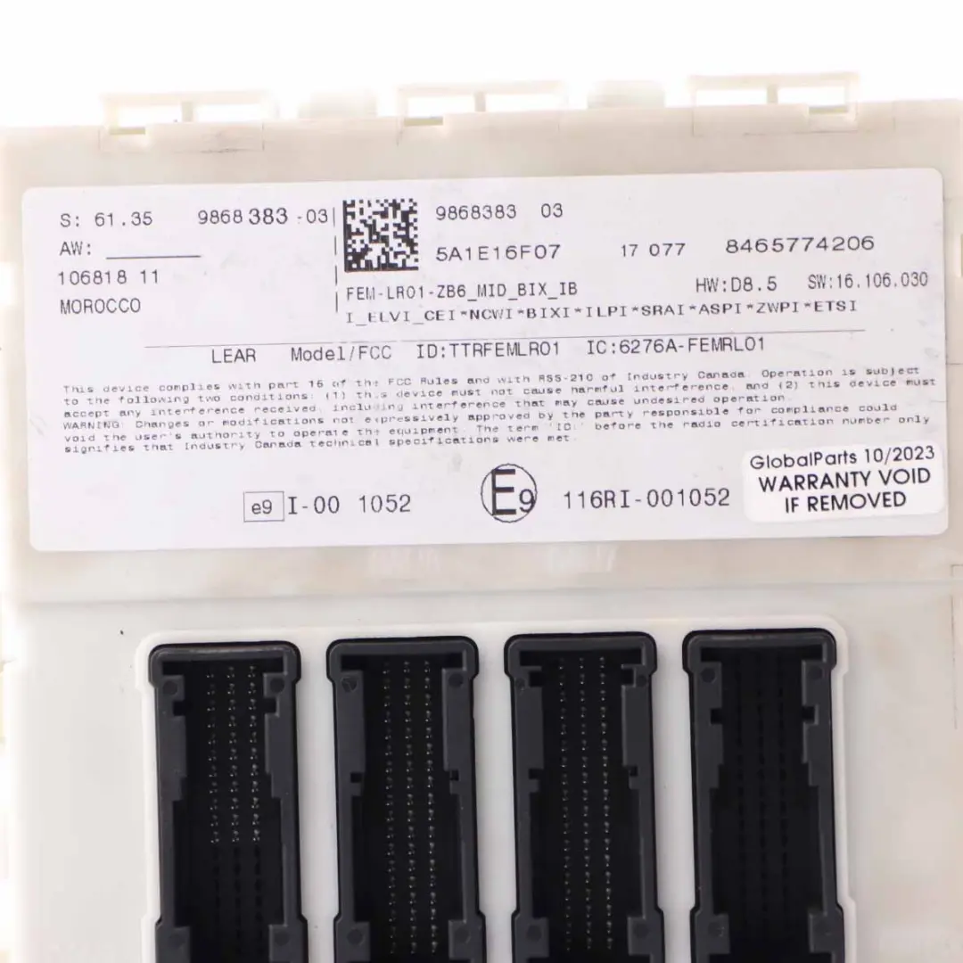 BMW F20 F30 LCI 125d 325d B47 224HP Engine ECU Kit DDE + FEM + 2 Keys - SKU 8598760-1 - Part number 8598760