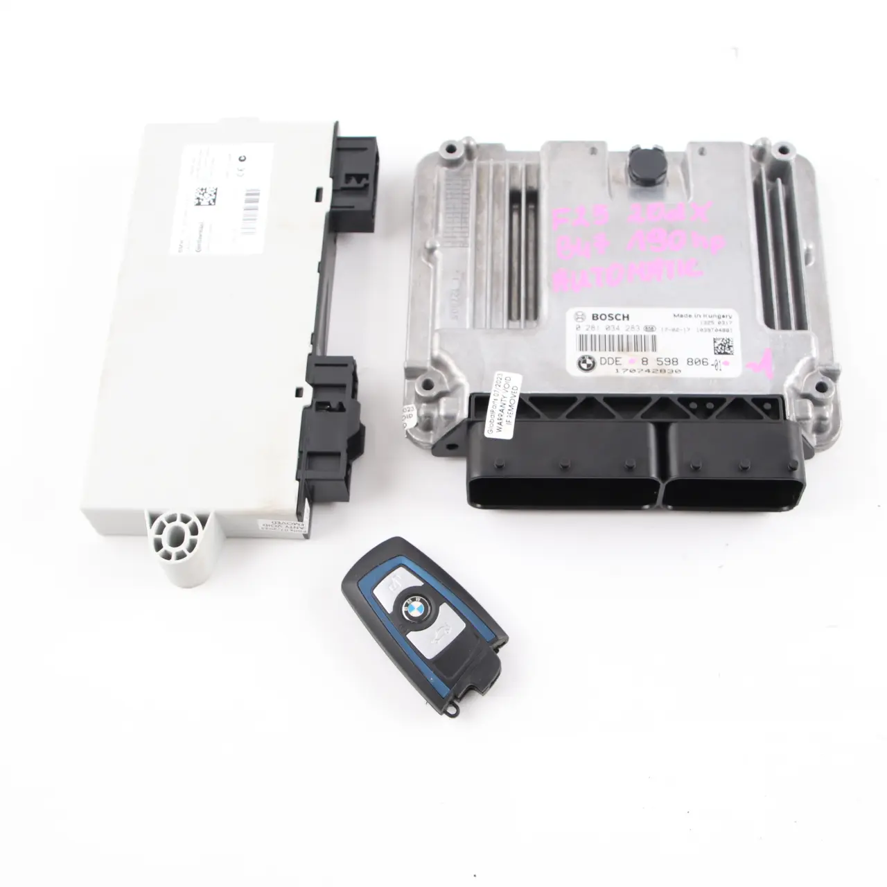 BMW X3 F25 20dX Diesel B47 190HP Motor Módulo ECU Kit DDE 8598806 Clave CAS4