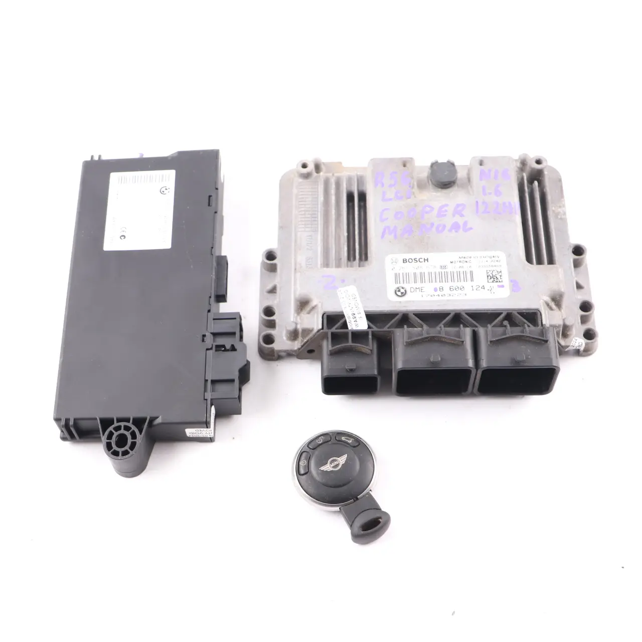 Mini Cooper R56 LCI R60 N16 Controllo motore ECU DME 8600124 CAS3 Chiave Manuale