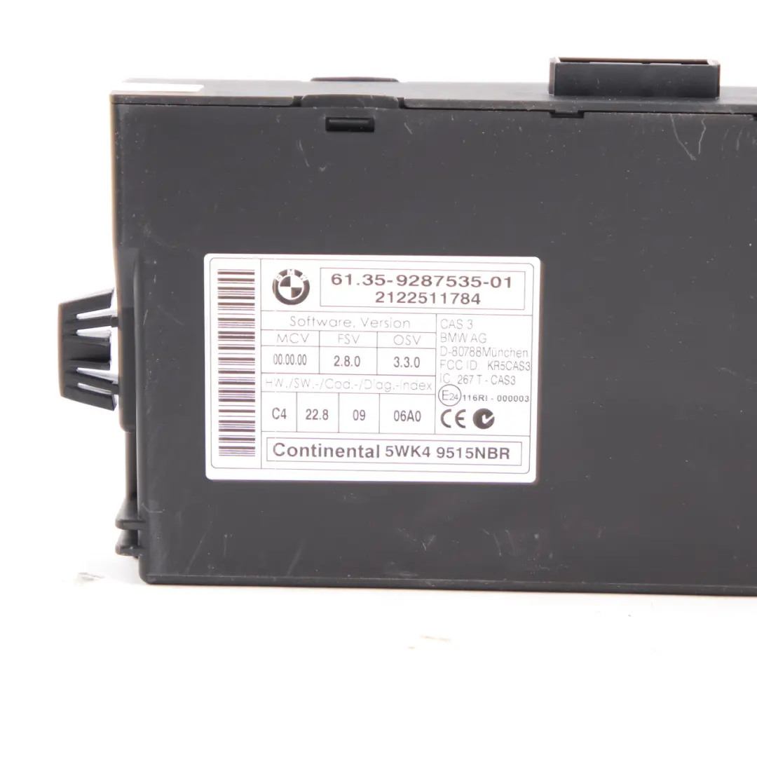 Mini One R56 LCI R60 N16 98HP Engine Control ECU DME CAS3 Keys Manual - SKU 8600124-5 - Part number 8600124