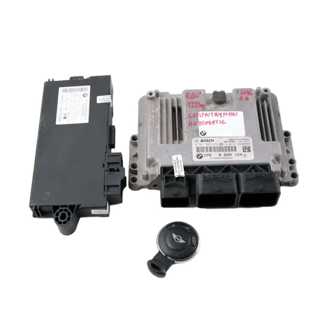 Mini Cooper R56 LCI R60 N16 Engine Control ECU DME CAS3 Key Automatic - SKU 8600124-1 - Part number 8600124