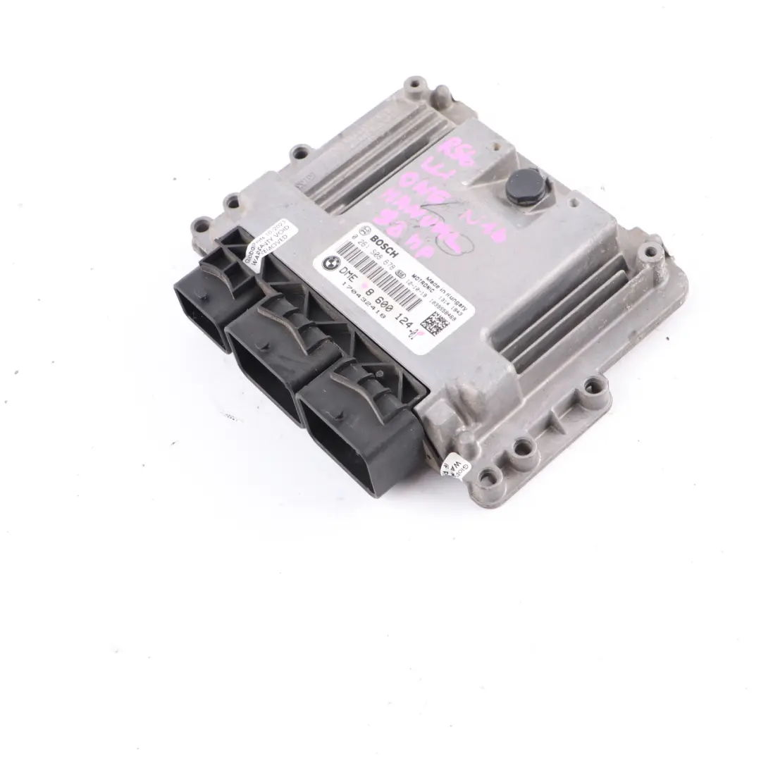 98HP Módulo Unidad Control Motor ECU DME Manual para Mini R56 LCI R60 N16 con número de pieza 8600124 Mini R56 LCI R60 N16 98HP Módulo Unidad Control Motor ECU DME Manual - SKU 8600124 - Número de pieza 8600124