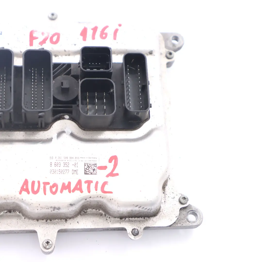 136HP Engine Control Unit ECU DME Automatic to BMW F20 F30 116i 316i N13 with Part number 8603352 BMW F20 F30 116i 316i N13 136HP Engine Control Unit ECU DME Automatic - SKU 8603352-2 - Part number 8603352