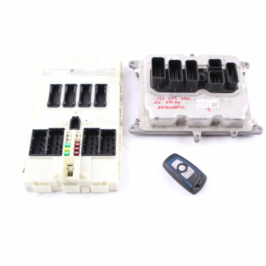 ECU KIT DME + FEM + Key Automatic to BMW F20 F30 116i 316i N13 Engine with Part number 8603352 BMW F20 F30 116i 316i N13 Engine ECU KIT DME + FEM + Key Automatic - SKU 8603352-3 - Part number 8603352