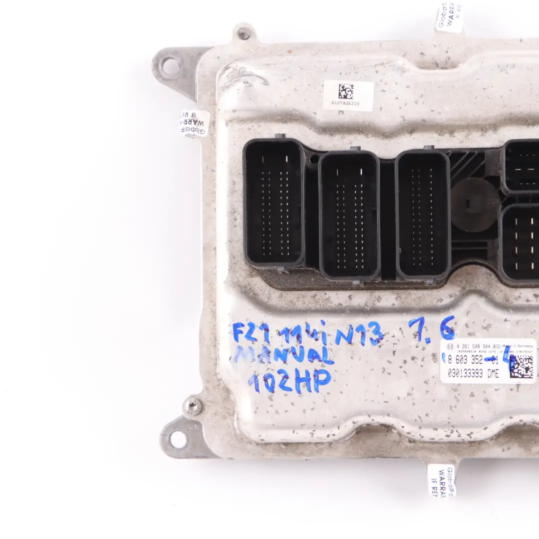 102HP Engine Control Unit ECU DME Manual to BMW F20 114i N13 1.6 with Part number 8603352 BMW F20 114i N13 1.6 102HP Engine Control Unit ECU DME Manual - SKU 8603352-4 - Part number 8603352