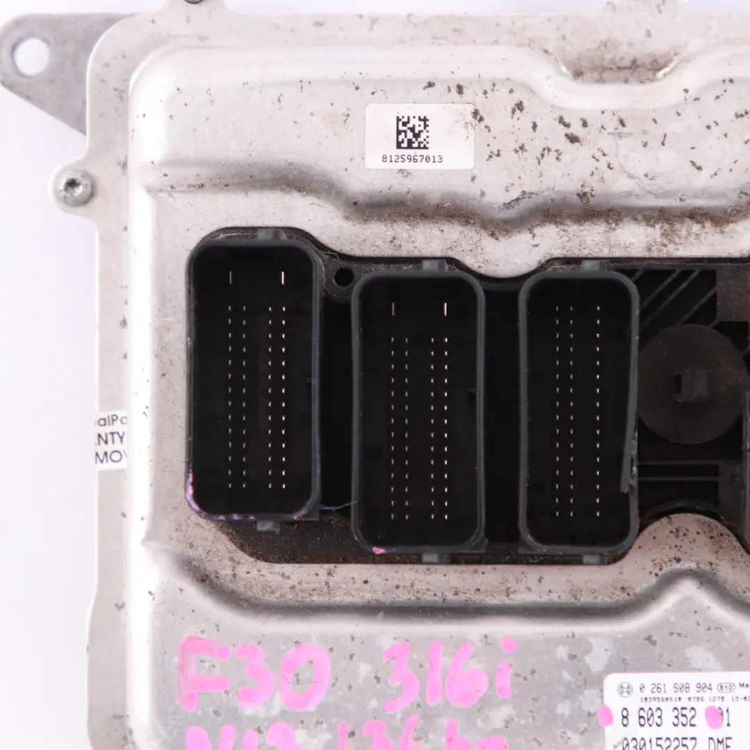 BMW F20 F30 116I 316I N13 136HP Unità Controllo Motore ECU DME Manuale - SKU 8603352 - Numero di parte 8603352