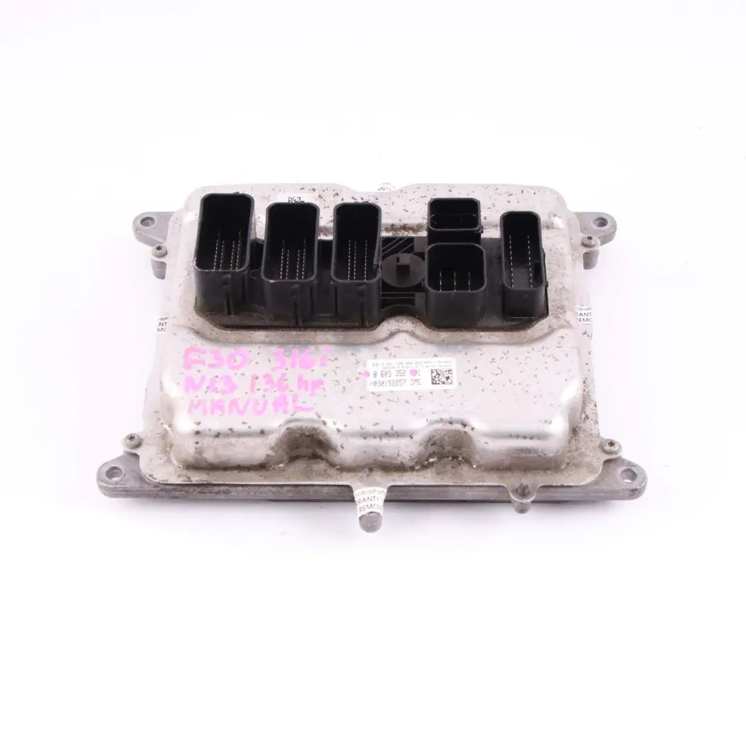 BMW F20 F30 116i 316i N13 136HP Engine Control Unit ECU DME Manual - SKU 8603352 - Part number 8603352