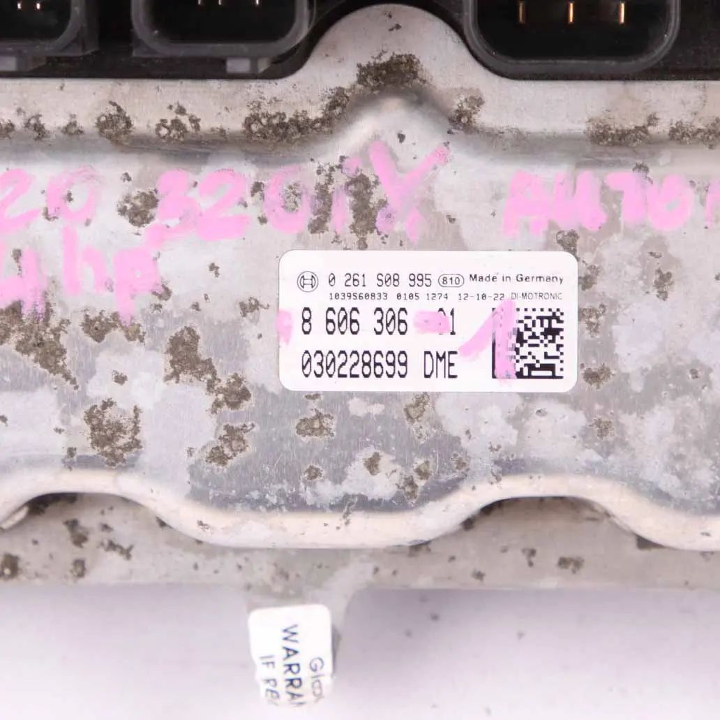 320iX N20 ECU Kit Engine Control Unit DME Key FEM Automatic to BMW F30 with Part number 8606306 BMW F30 320iX N20 ECU Kit Engine Control Unit DME Key FEM Automatic - SKU 8606306-2 - Part number 8606306