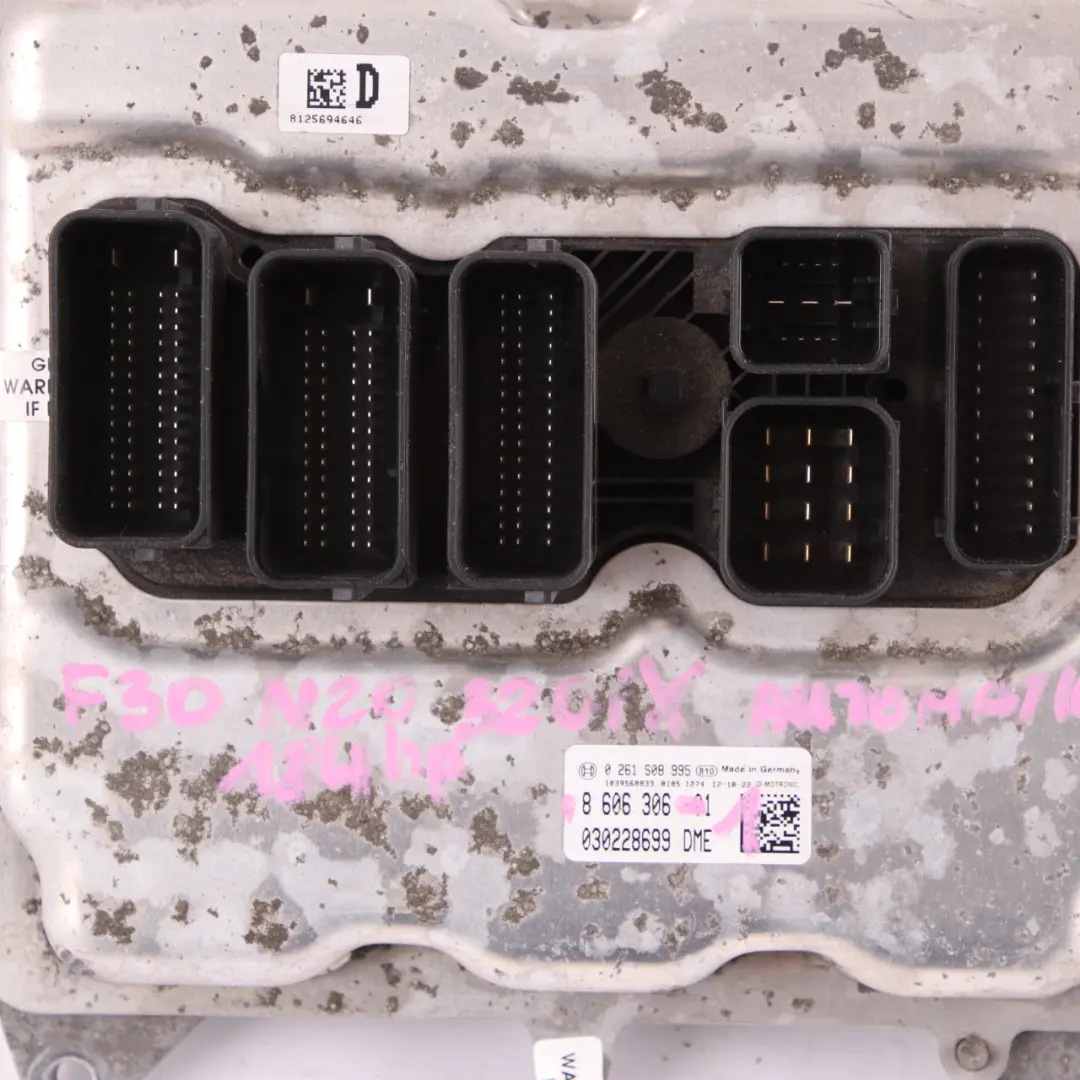 BMW F30 320iX N20 ECU Kit Engine Control Unit DME Key FEM Automatic - SKU 8606306-2 - Part number 8606306
